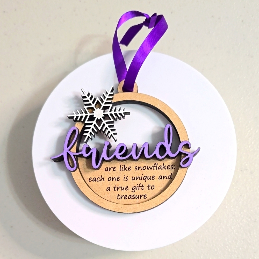 Custom Wooden Friends Ornament